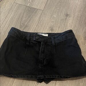 Black Denim skirt free people